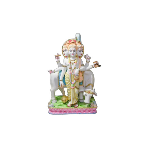 Marble Brahma Ji Statue - Color: Multiple