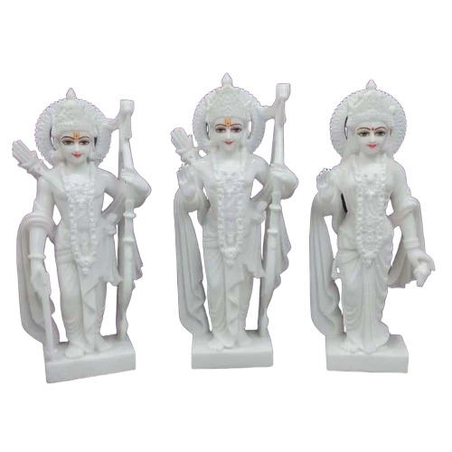 White Marble Ram Darbar Statue - Design Type: Standard