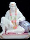 White Marble Sai Baba Statue