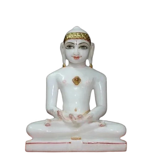White Marble Jain Mahavir Statue - Color: Multiple