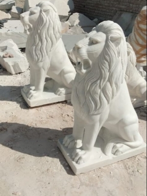Marble Lion Statue