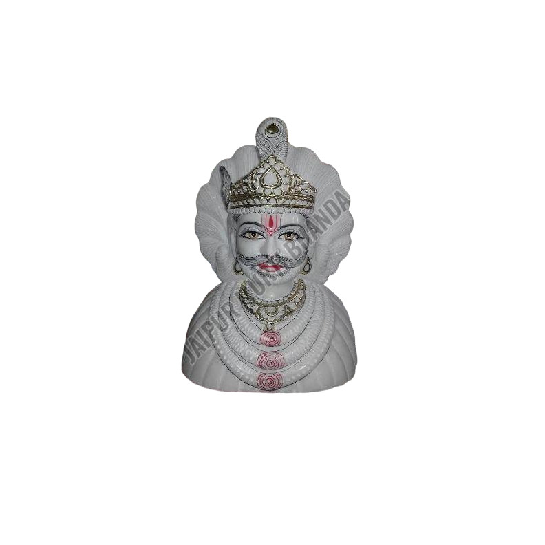 Marble Shyam Baba Statue - Color: White