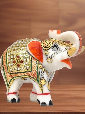 Marble Elephant Statue
