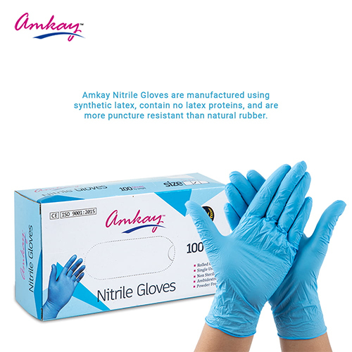 Nitrile Gloves - Color: Blue