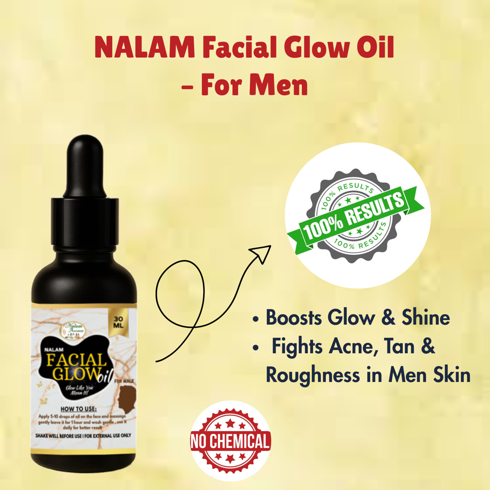 Facial Glow Oil - For Male - Age Group: Adult