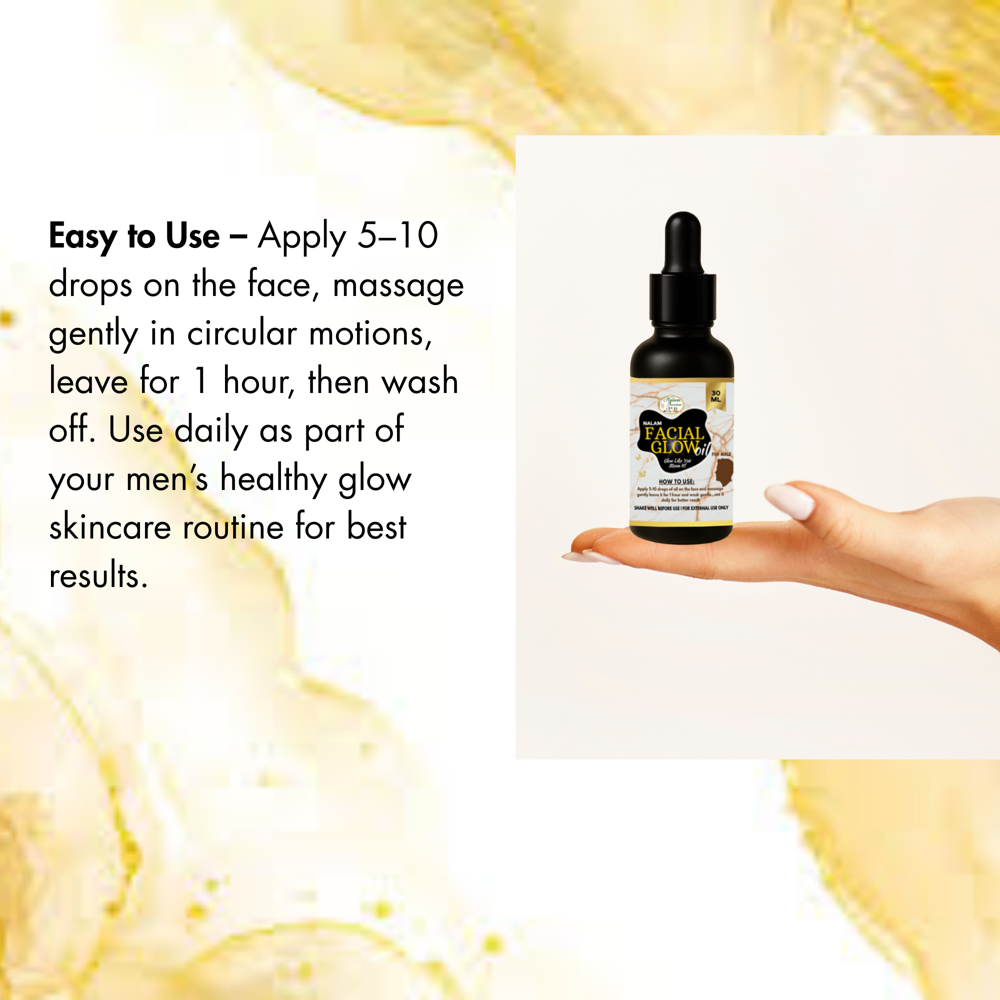 Facial Glow Oil - For Male - Age Group: Adult