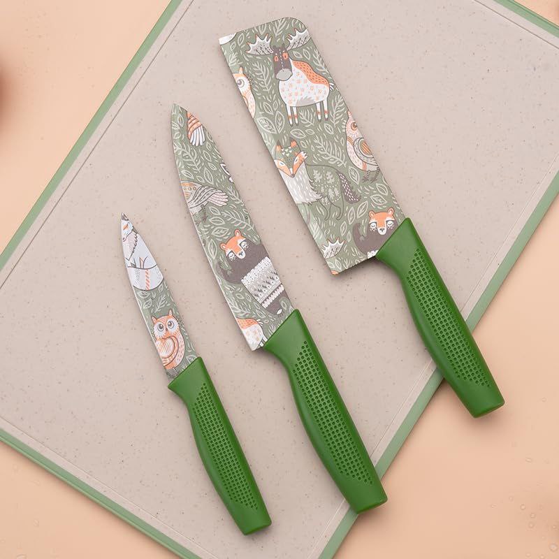 Knife Set - Color: Green