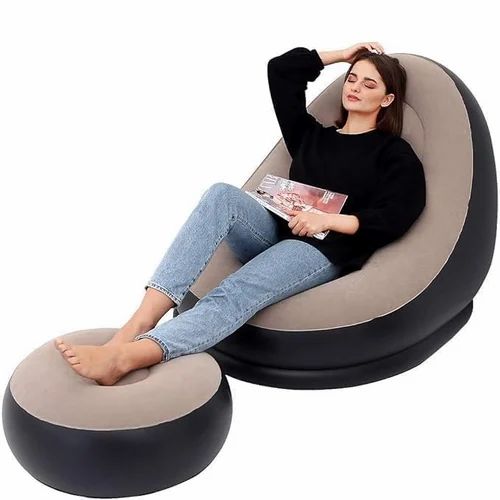 Air Sofa Chair With Foot Atool - Color: Multicolor