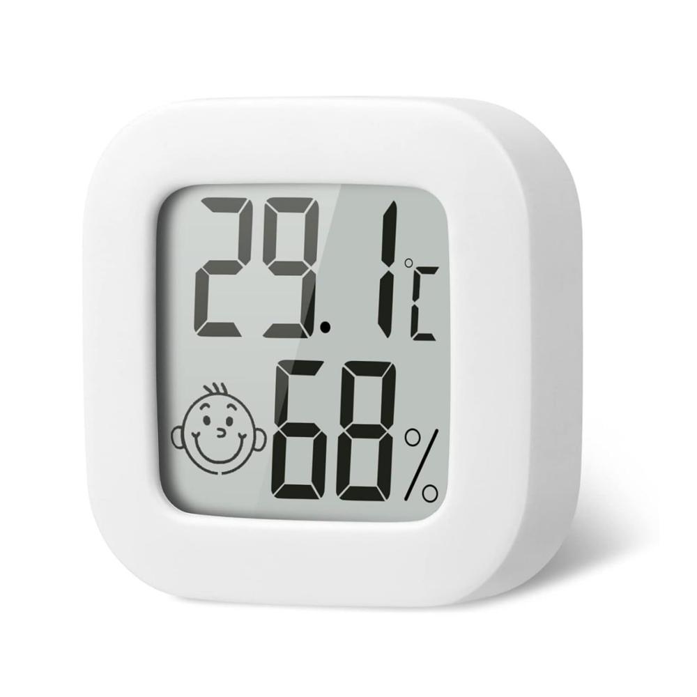 Mini Room Thermometer Hygrometer Indoor - Color: White
