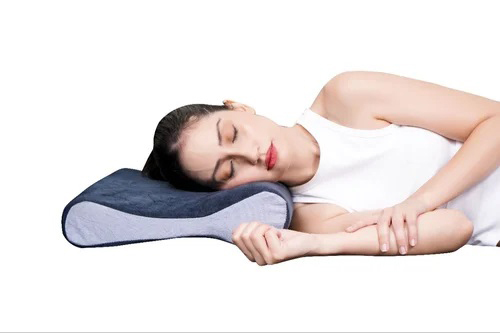 Contoured Cervical Pillow - Color: Navy Blue
