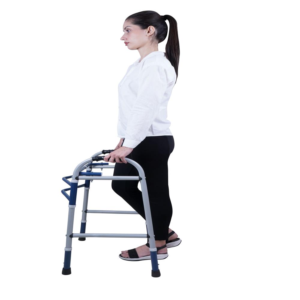 Adjustable Folding Walker - Color: Black