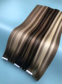Natural tape in hair extensions for hair salon