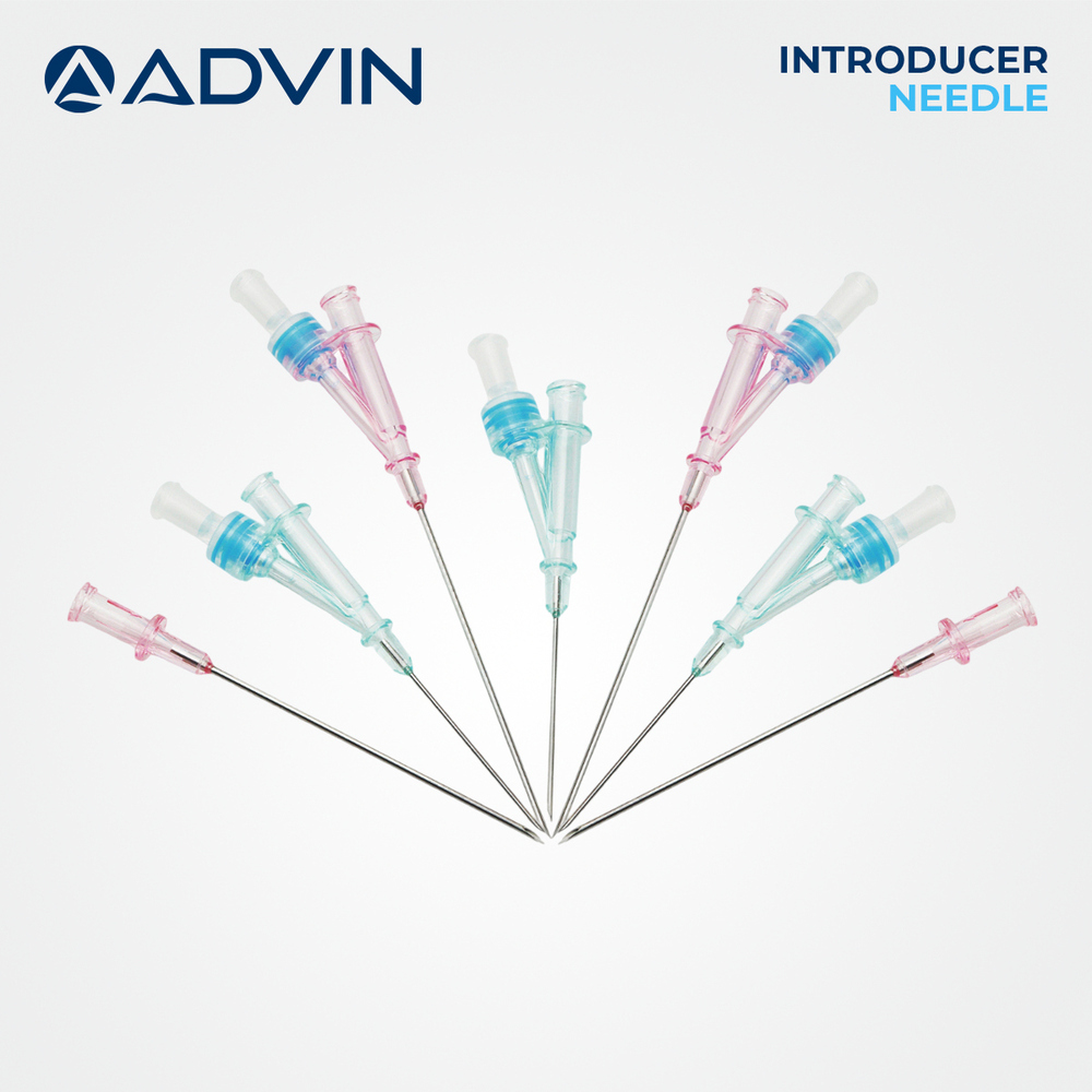 Disposable Introducer Needle - Ss304, 0.038 Guide Wire Passing Grip Hub, Enhanced Sharpened Tip, Polymer Coated Cannula For Smooth Insertion