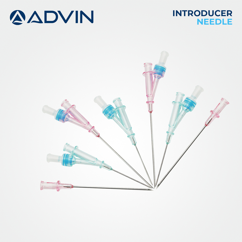 Disposable Introducer Needle - Ss304, 0.038 Guide Wire Passing Grip Hub, Enhanced Sharpened Tip, Polymer Coated Cannula For Smooth Insertion