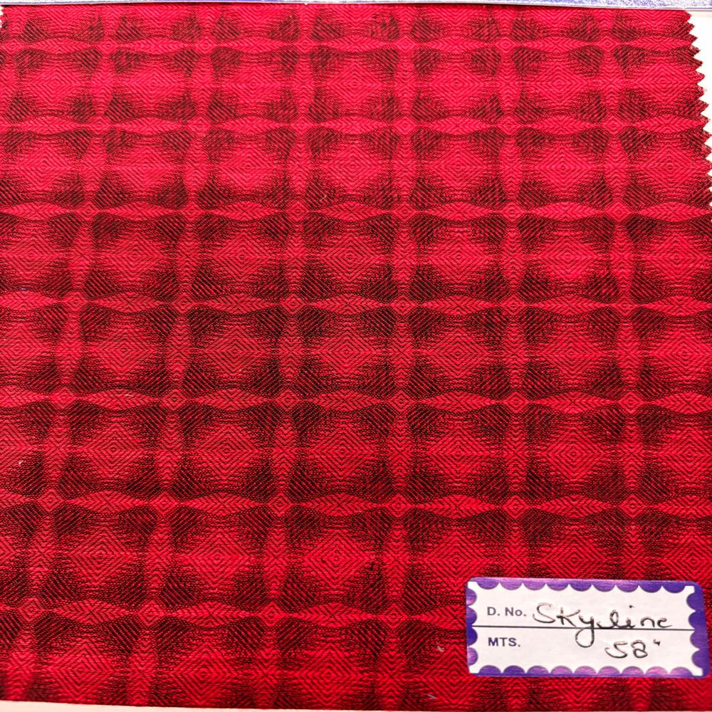 Poly Linen Jacquard fabric