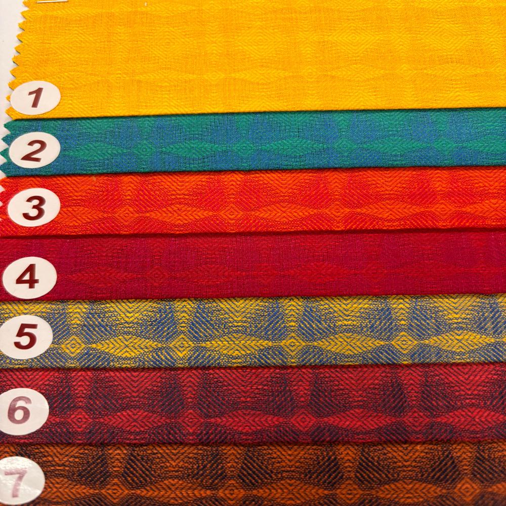 Poly Linen Jacquard fabric