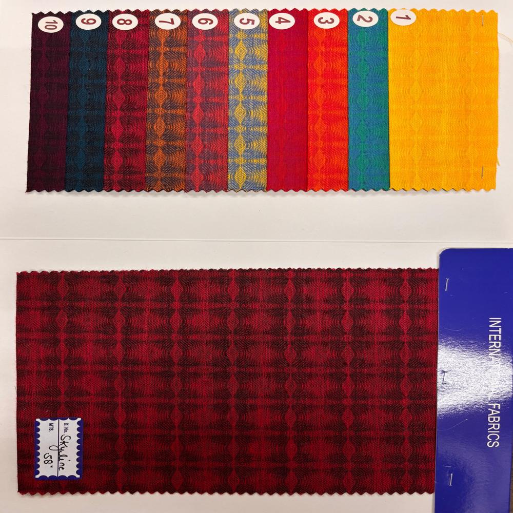 Poly Linen Jacquard fabric