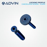 Locking Profile Cancellous Screw - Titanium Material, 6.5mm Diameter, Low-profile Design For Secure Soft Tissue Fixation In Acl, Pcl Reconstructions