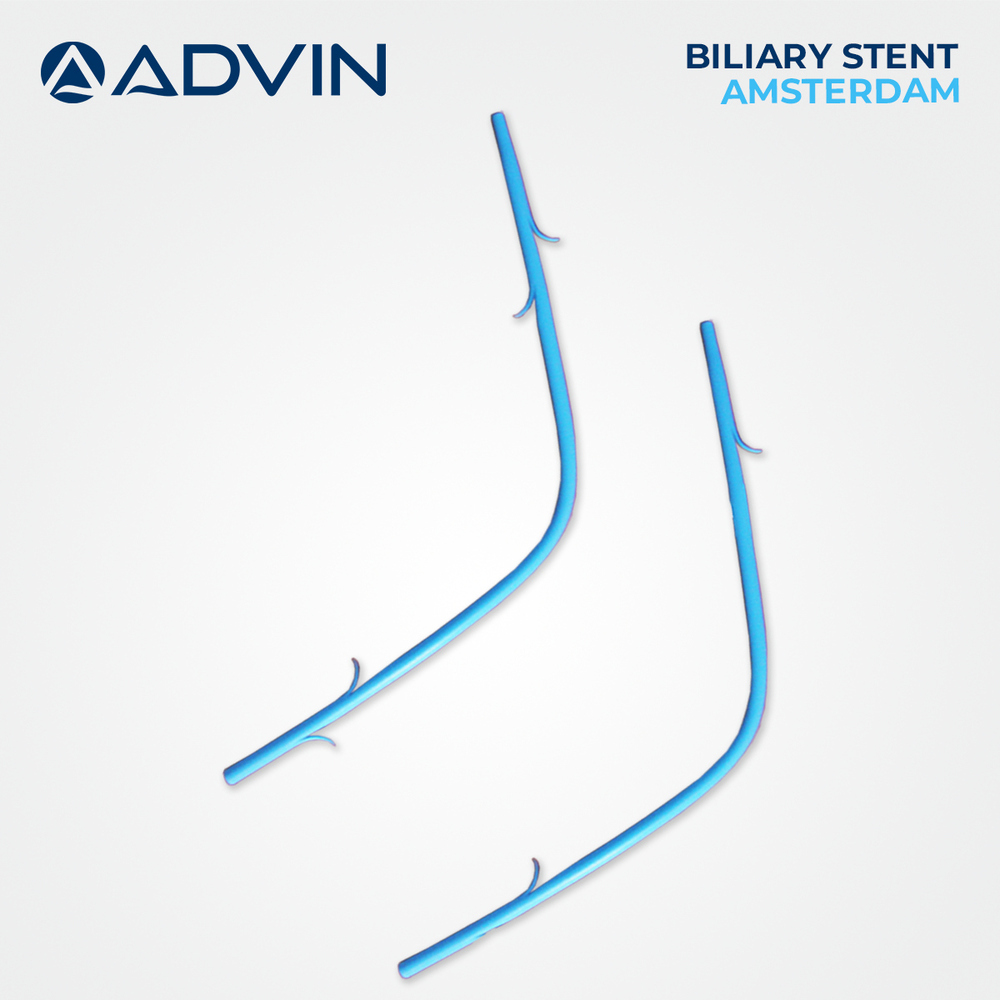 Biliary Stent Amsterdam - Plastic And Metal, Single Use Only | Establishes Patency For Obstructed Bile And Pancreatic Ducts