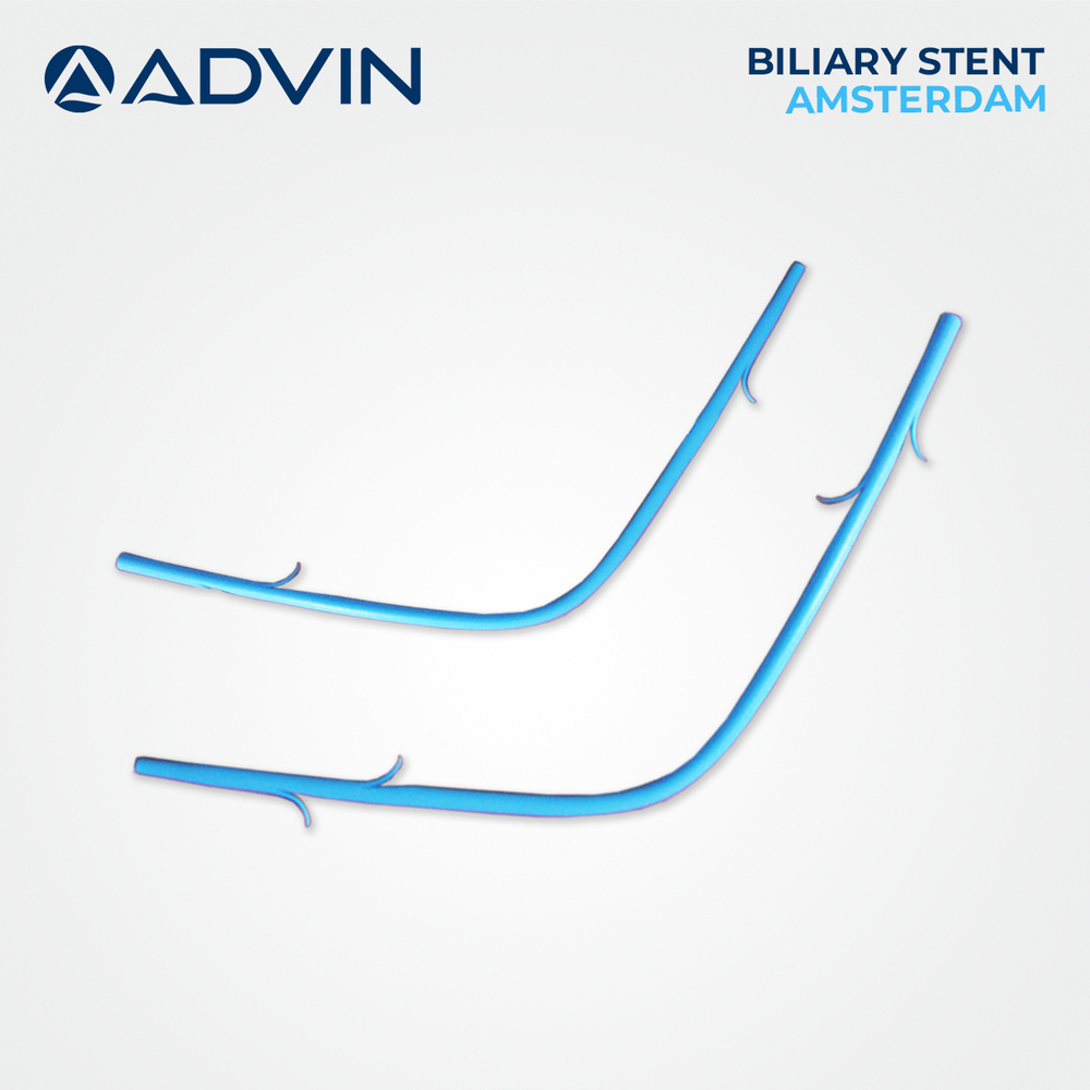 Biliary Stent Amsterdam - Plastic And Metal, Single Use Only | Establishes Patency For Obstructed Bile And Pancreatic Ducts