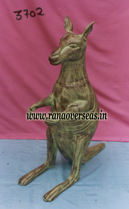 Brown Aluminium Metal Kangaroo