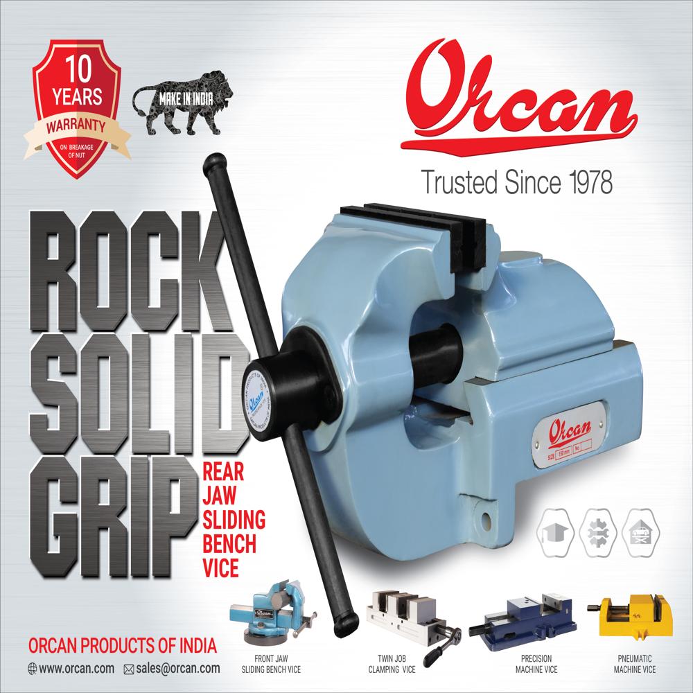 6 Inch Jaw Width Rear Jaw Sliding Bench Vice - Color: Sky Blue