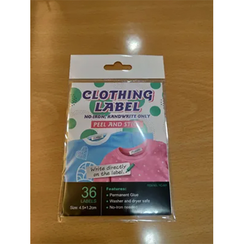 Non-Iron Cloth Label