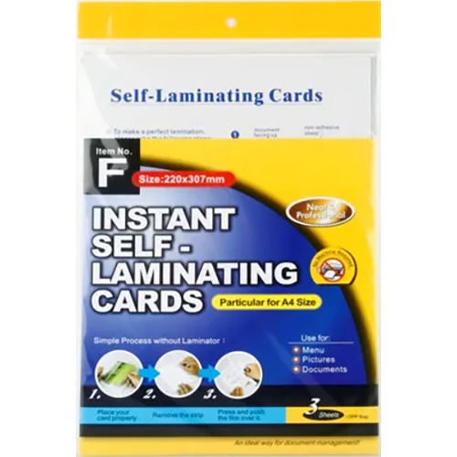 Instant Self-Laminating Name Card (Item F)