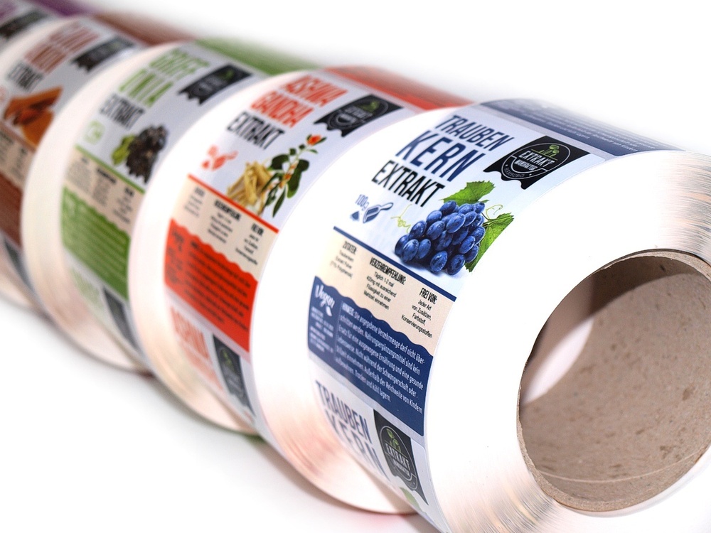 Printed Lable Sticker - Color: Multicolor Available
