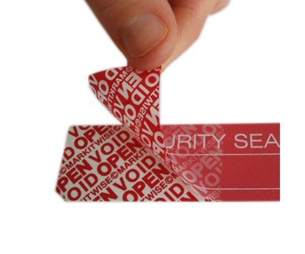 Transfer Void Security Label - Color: Red