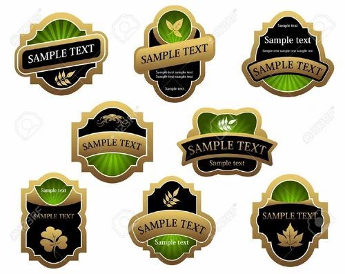 Printed Beverage Label Sticker - Color: Multicolor Available
