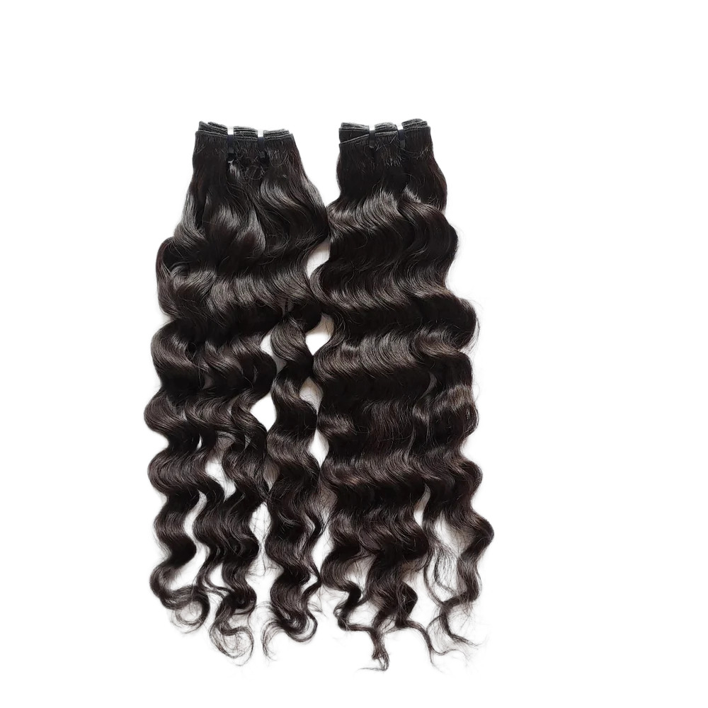 Indian Curly Weft Human Hair - Color: Available In Different Colors