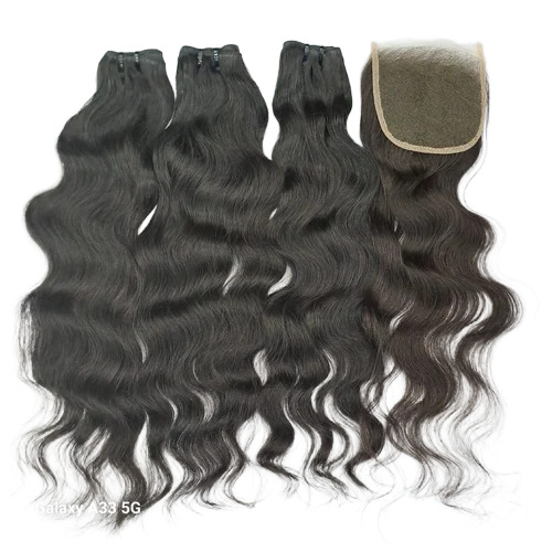 Remy Indian Wavy Weave Hair - Color: Available In Different Colors