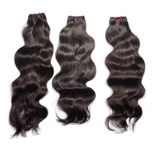 Remy Indian Wavy Weft Hair - Color: Available In Different Colors