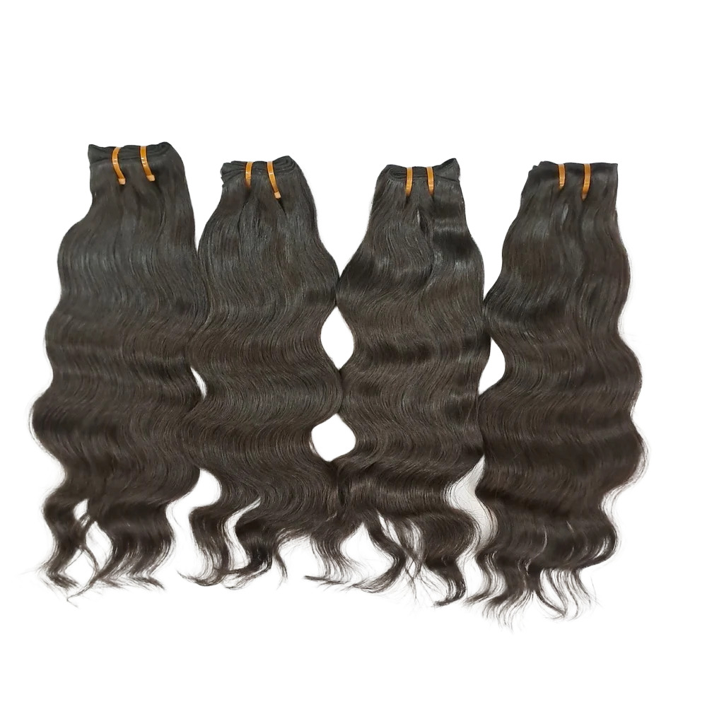 100 Raw Wavy Indian Human Hair - Color: Available In Different Colors