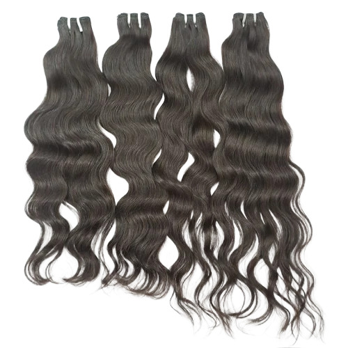 Indian Virgin Remy Wavy Hair Weft - Color: Available In Different Colors