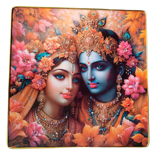 Radha Krishna Frame - Color: Multicolor
