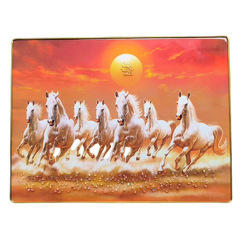 Seven Horses Frame - Color: Multicolor