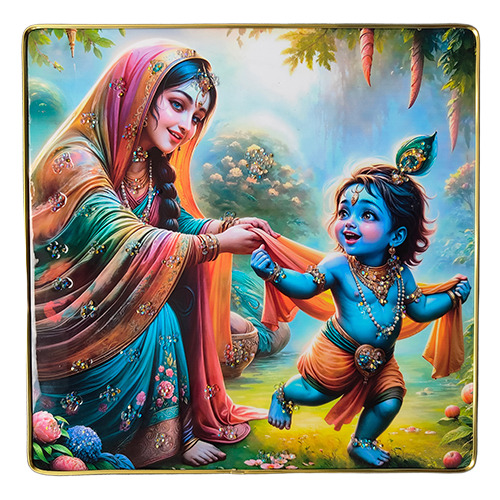 Baby Krishna And Maa Yasoda Painting - Color: Multicolor