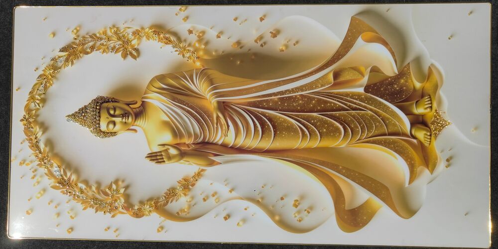 Budha Photo Frame - Color: Multicolor