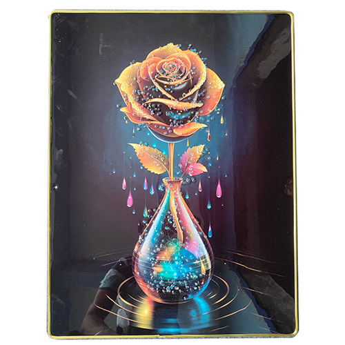 Flower Pot Photo Frame - Color: Multicolor