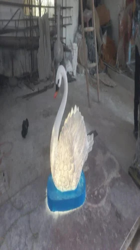 Fiber Glass Duck Statue - Color: White