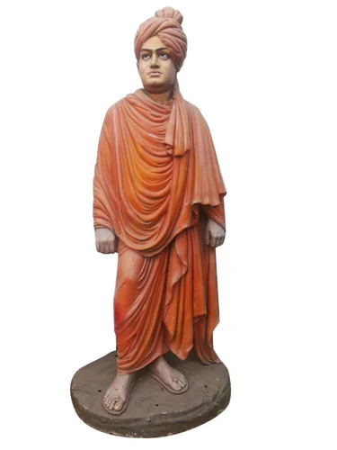 Frp Vivekananda Fiber Wall Statues - Color: Brown