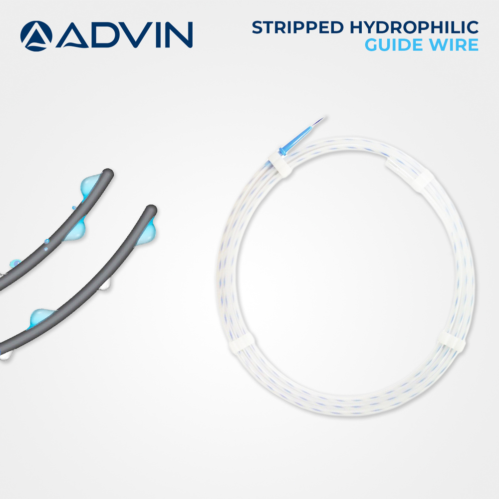Stripped Hydrophilic Guide Wire Advin
