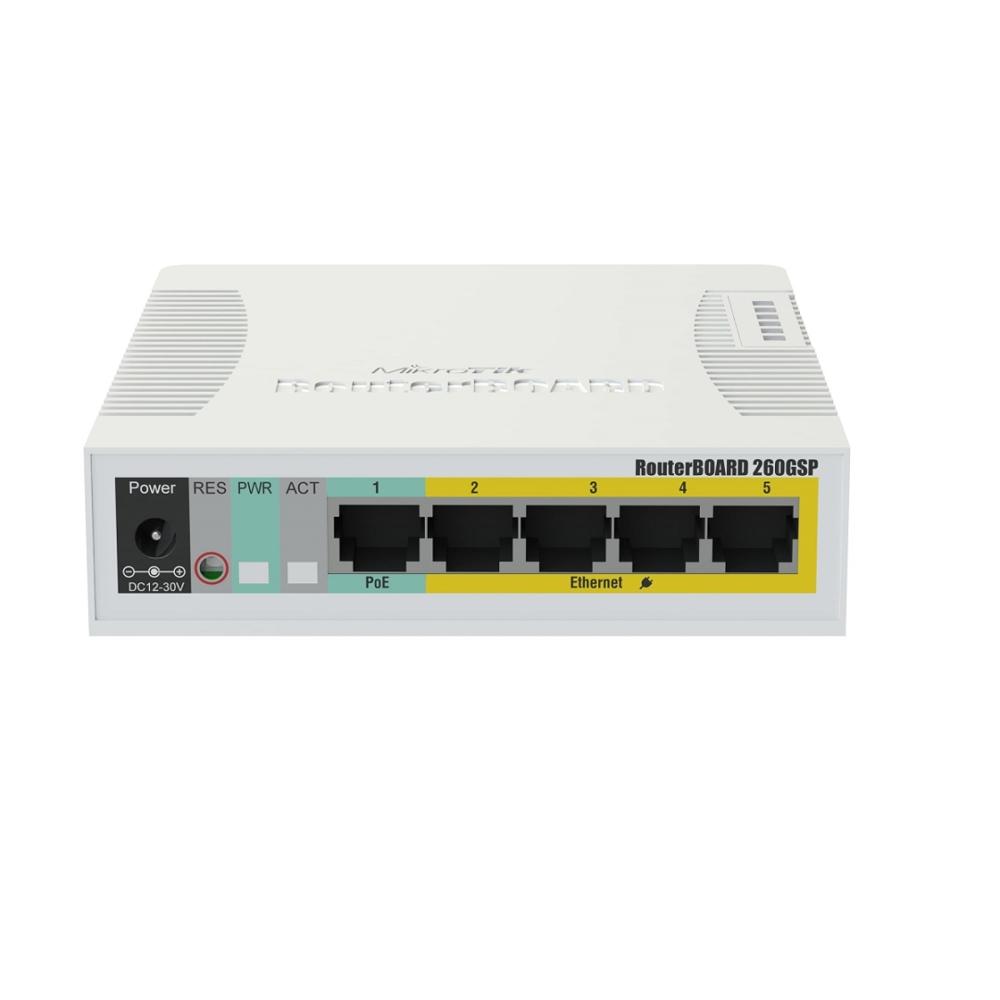 Mikrotik Routerboard 260gsp 5 Port Gigabit Poe Smart Switch - Features: Good Quality
