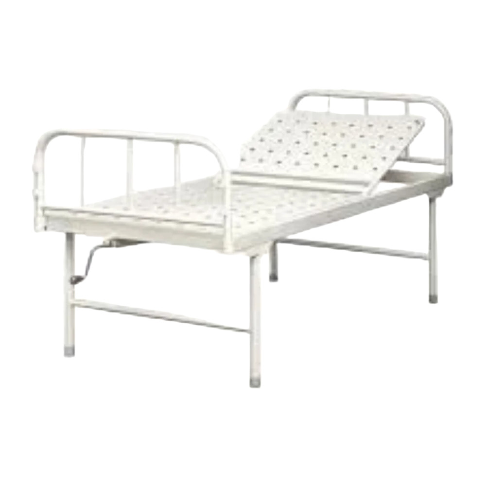 Hospital Mild Steel Attendant Bed - Color: White