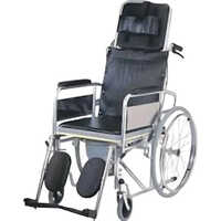 Hospital Commode Wheelchair - Color: Multiple