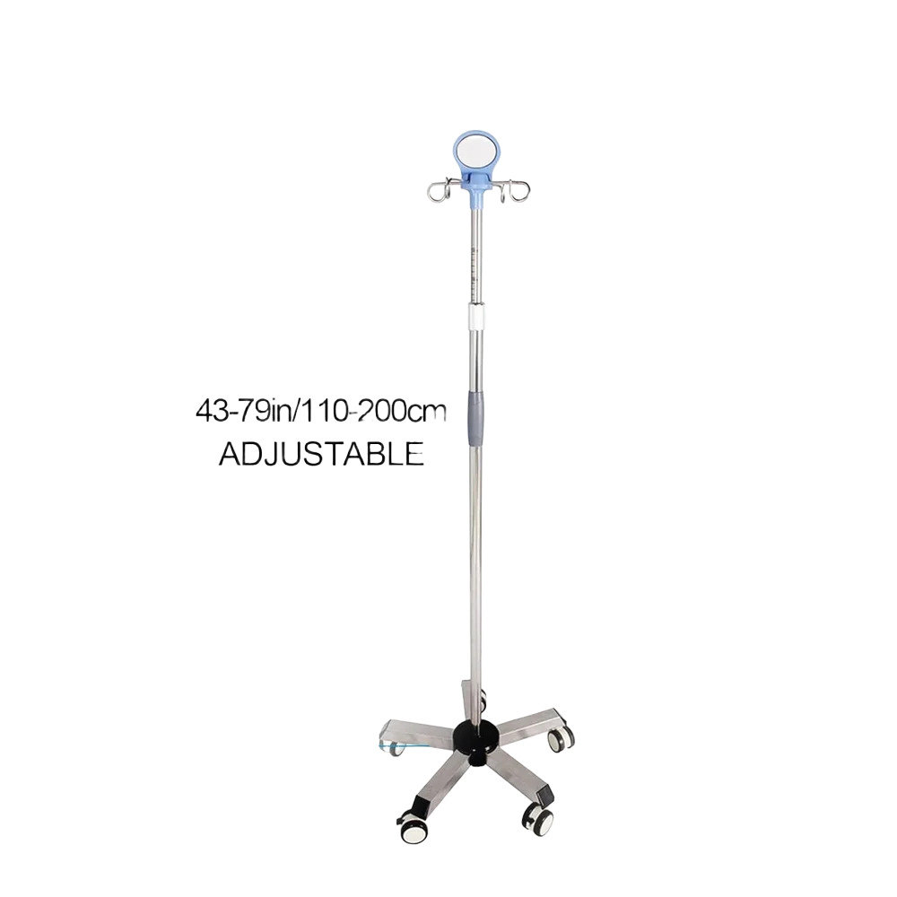 Stainless Steel Saline Stand - Color: Multiple