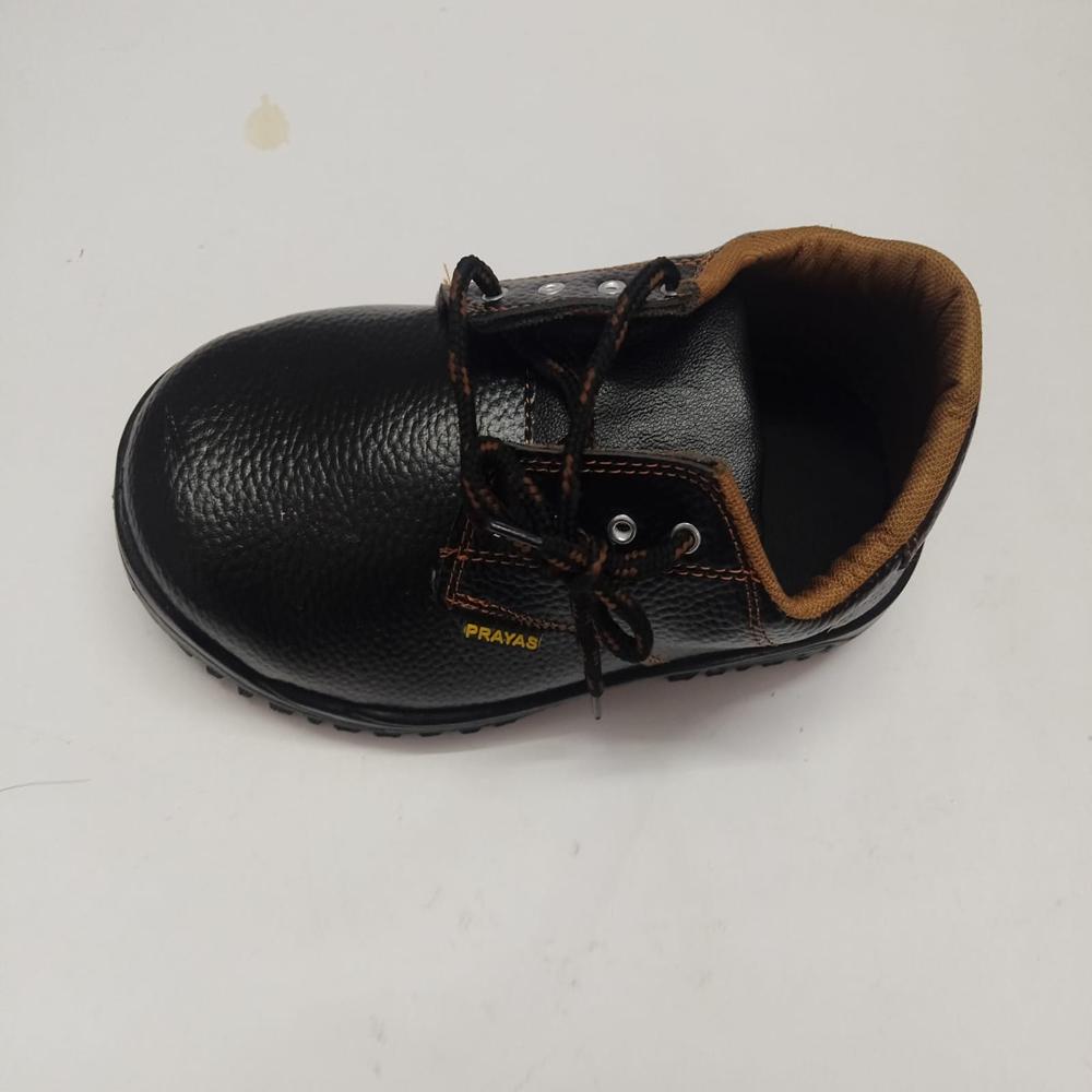Safety Shoes - Leather Upper, Steel Toe, All Sizes Available, Tan & Black Colors | Durable Heavy-duty Sole, 4mm Insole, 1.7mm Resin Outsole, 3-month Warranty
