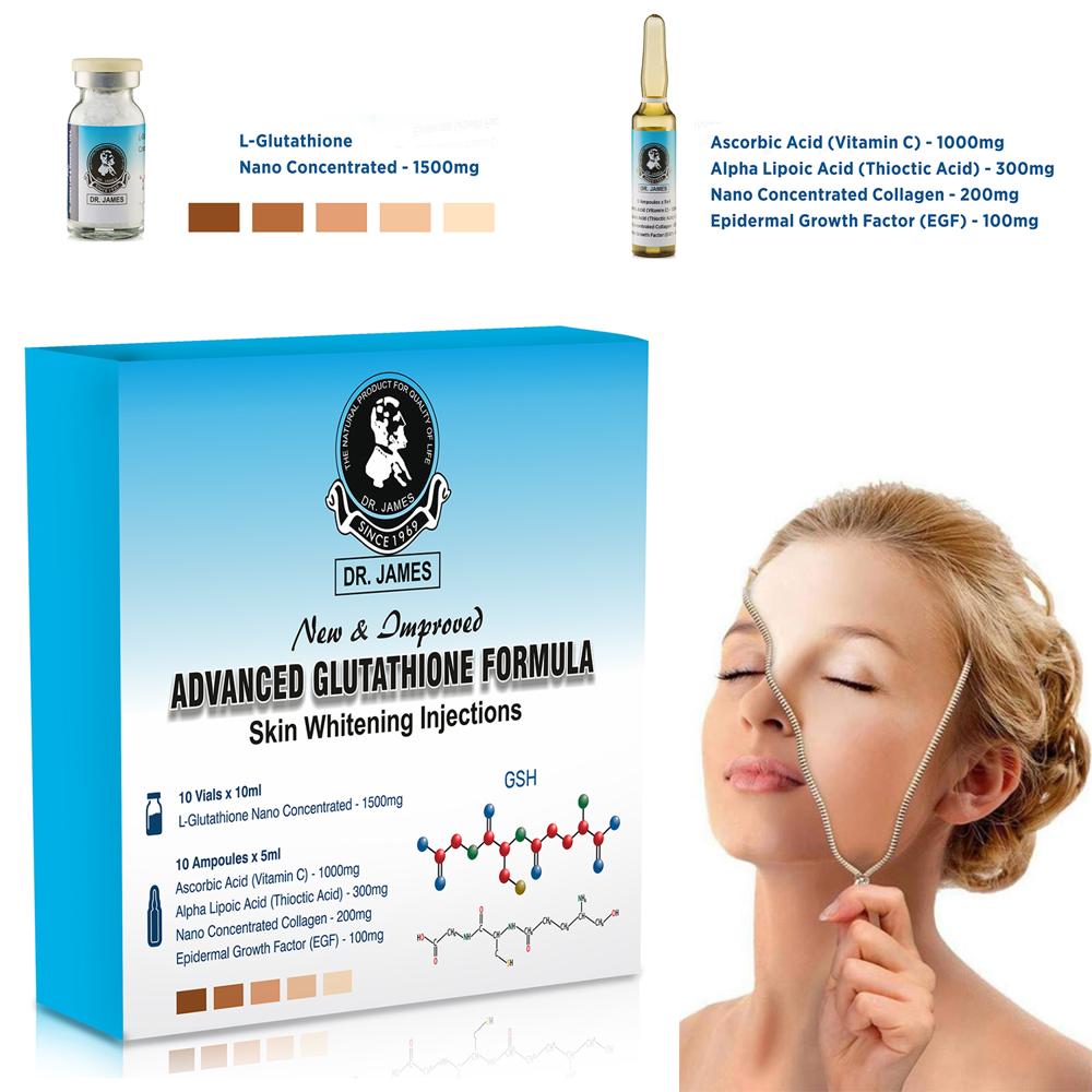 Dr James Glutathione Whitening Injection 1500mg With Vitamin C - Physical Form: Liquid